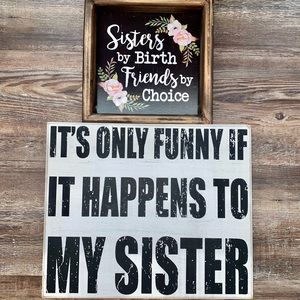 SISTERS WALL DECOR PICTURE FRAMES ART DISTRESSED WOOD HOBBY LOBBY HOME GOODS